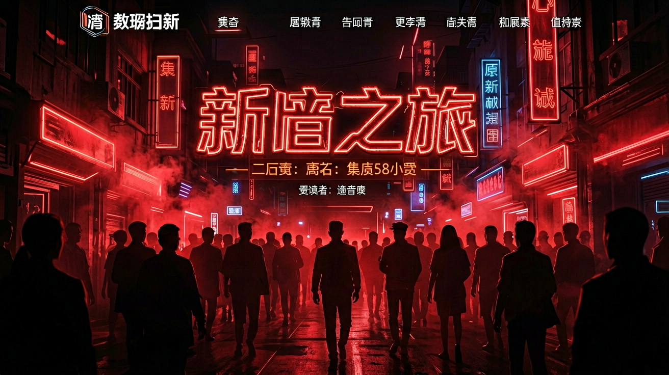 夏日犯罪片单封面：深夜城市霓虹与悬疑氛围